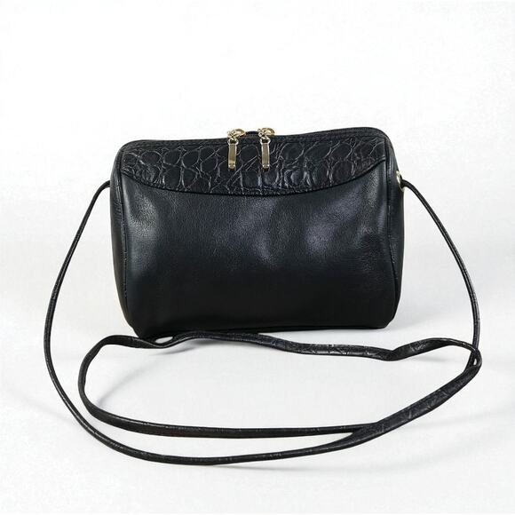 Architect Handbags - ARCHITECT FOR AMC Leather Mini Crossbody Bag Black Zip Around City Chic Travel